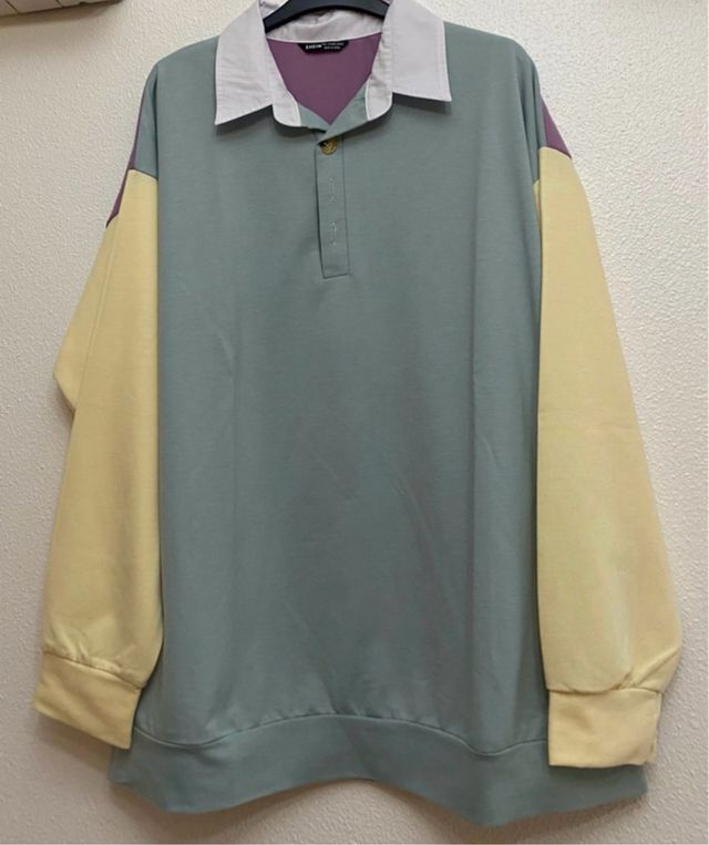 Camiseta Polo Manga Larga Tricolor