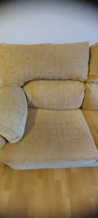 Sofá Cama Beige Tela