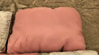 Ropa de cama rosa plateada y dos cojines a juego