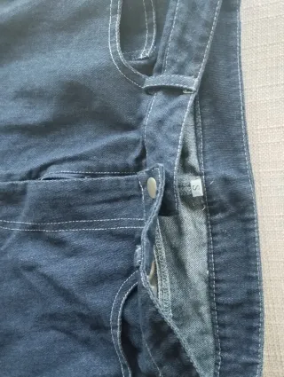 Pantalón vaquero mujer ancho azul, talla s.