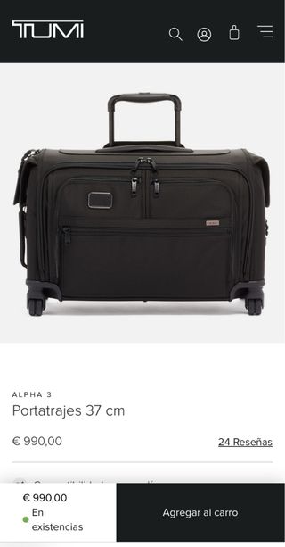 Portattajes con ruedas TUMI 37X26X53 3o litros