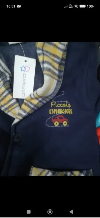 Vestaglia bambino fantasia scozzese