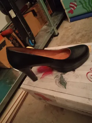 Zapatos de salón negros mujer