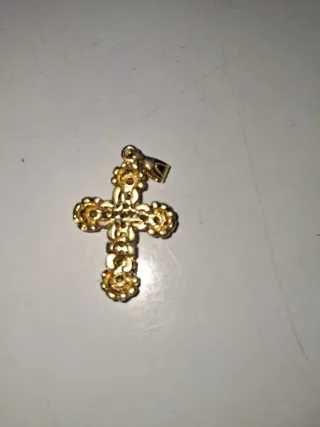 Colgante Cruz Dorada con Circonitas