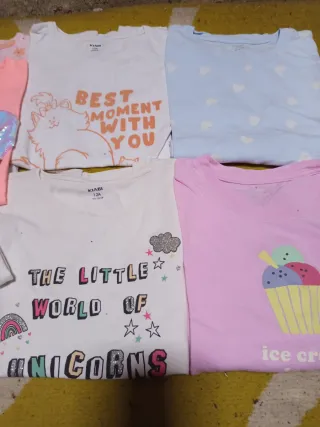 Conjunto de 8 T-shirts infantis