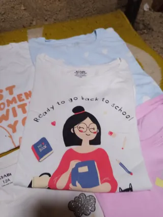 Conjunto de 8 T-shirts infantis