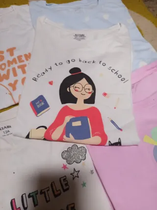 Conjunto de 8 T-shirts infantis