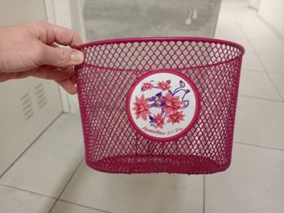 Cestino rosa per bici bambina 16''