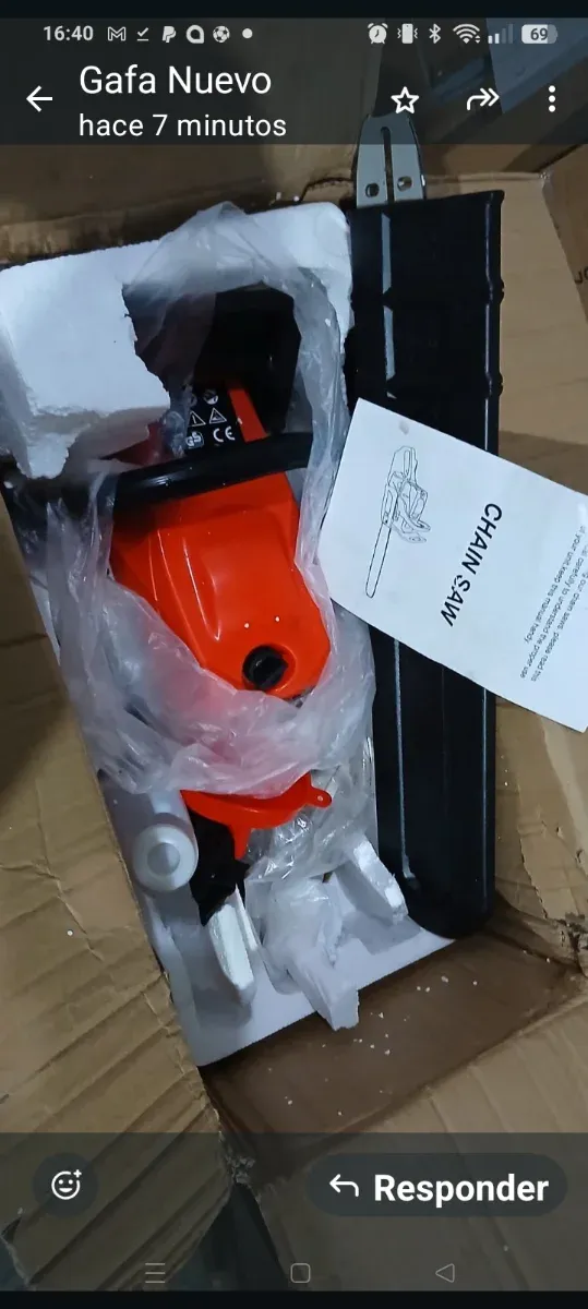 Motosierra Eléctrica Naranja