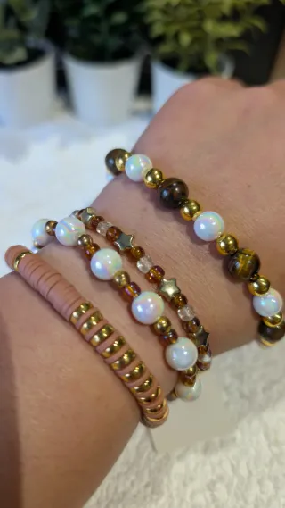 Pack 4 Pulseras Boho Chic + Pendientes