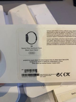 Apple Watch SE 40mm Negro