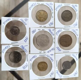 Lote de monedas de Francia