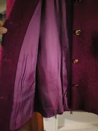 Completo bouclé in viscosa colore fucsia