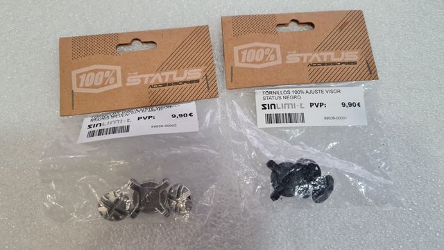 Viti Visiera 100% Status (nero/argento)