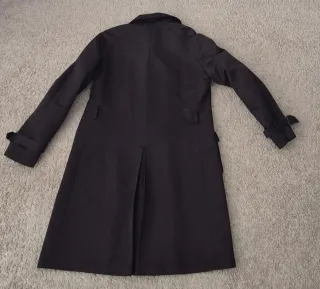 Gabardina Massimo Dutti Negra