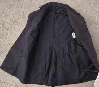 Gabardina Massimo Dutti Negra