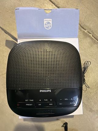 Philips Radio Despertador Negro