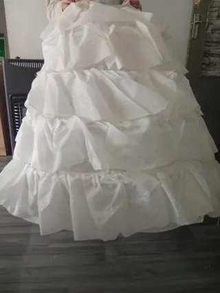 Cancán niña 90 cm blanco