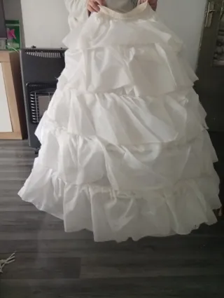 Cancán niña 90 cm blanco