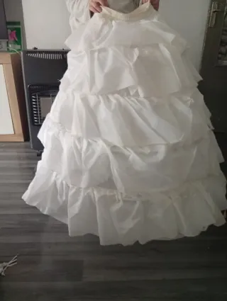 Cancán niña 90 cm blanco