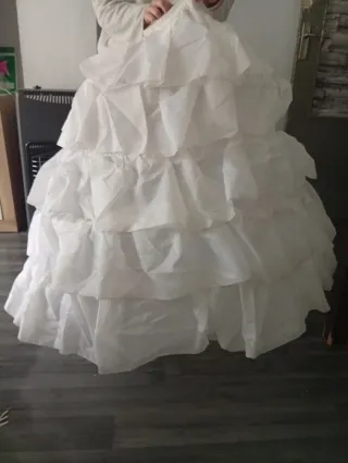 Cancán niña 90 cm blanco