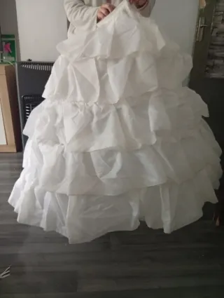 Cancán niña 90 cm blanco