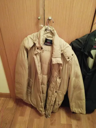Cazadora de invierno Paul & Shark beige La cremall