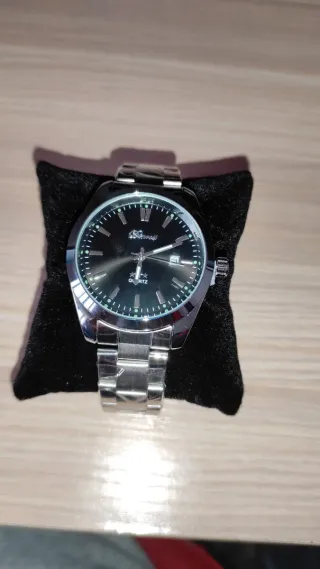 Reloj Bewell Hombre Negro y Plateado