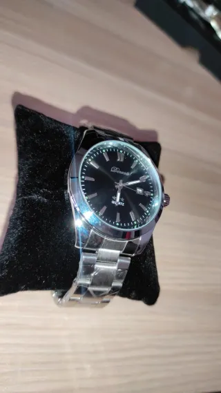Reloj Bewell Hombre Negro y Plateado