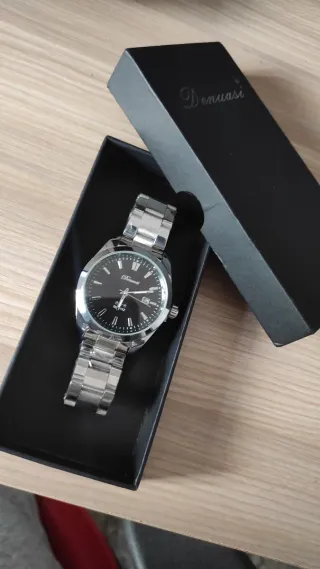 Reloj Bewell Hombre Negro y Plateado