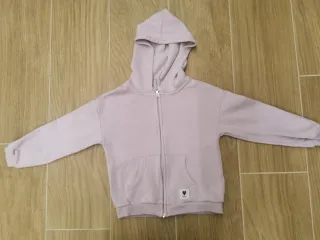 Felpa bambina con cappuccio e zip