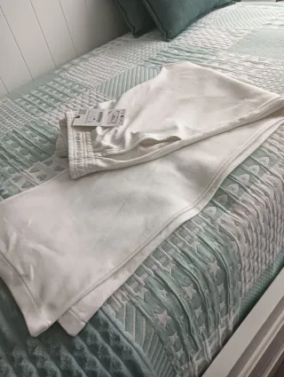 Pantalón de chándal blanco talla S