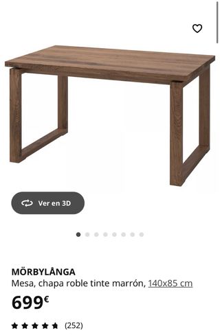 Tavolo da pranzo in rovere Ikea Morbylanga