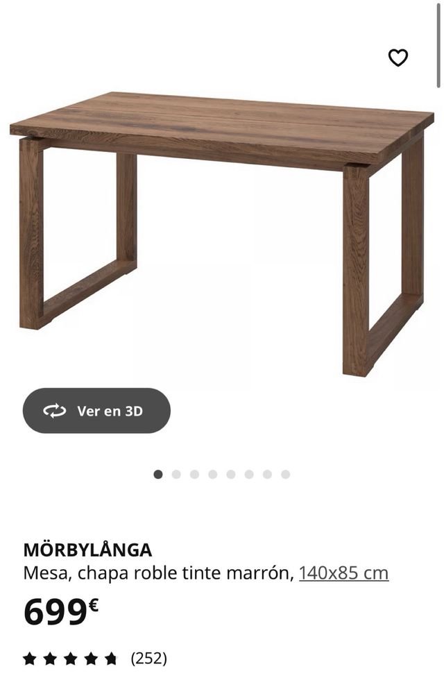 Tavolo da pranzo in rovere Ikea Morbylanga