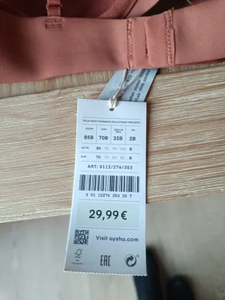 Pack de 4 Sujetadores Oysho rosa