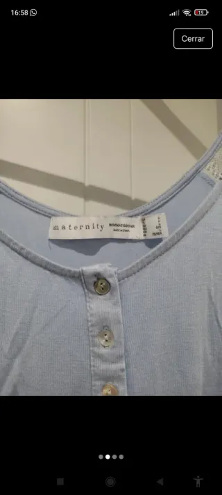 Camisón maternidad Women Secret azul talla L