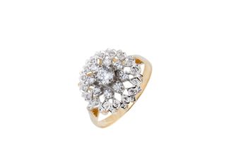 anillo oro 18k con piedra con circonita t. 19 (18,79 mm)