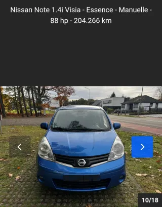 Nissan Note 1.4i - 204 266 km - 2009. 88hp