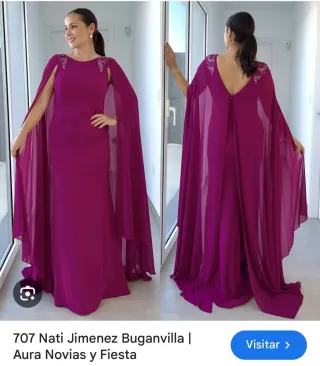 Vestido fiesta boda morado/rosa Nati Jimenez