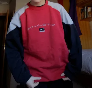 Sudadera Nike Athletic Vintage Roja Negra