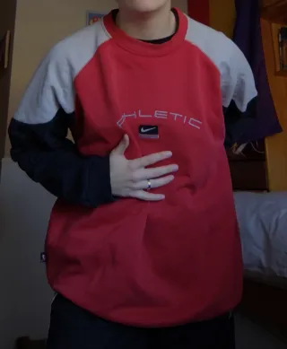 Sudadera Nike Athletic Vintage Roja Negra