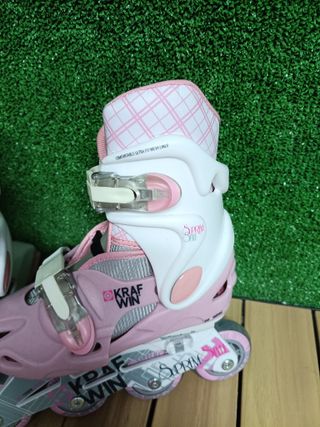 Krafwin Supreme Style - Patines Ajustables para niña, Color Amarillo