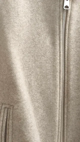 Chaqueta Zara Lana Gris Talla XS