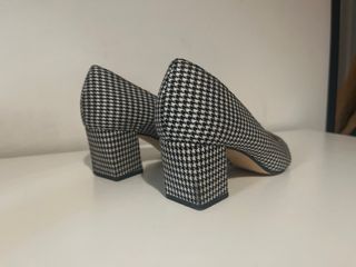 Zapatos de tacón estampado pata de gallo