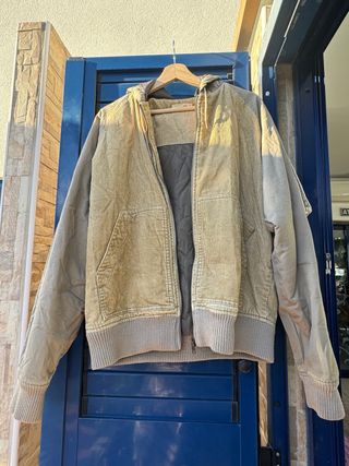 Chaqueta bomber pana Pull&Bear beige/gris