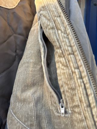 Chaqueta bomber pana Pull&Bear beige/gris