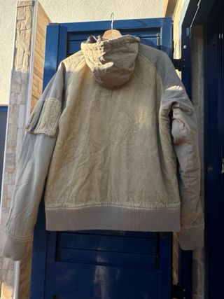 Chaqueta bomber pana Pull&Bear beige/gris