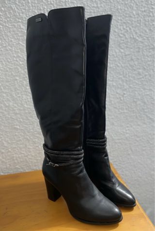 Botas Lady Stork Piel Negras