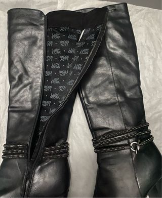 Botas Lady Stork Piel Negras