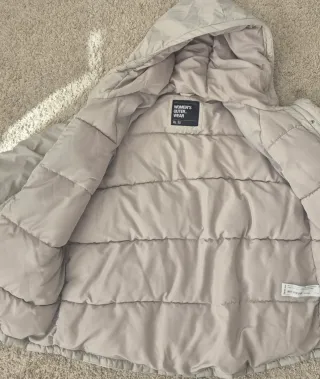 Chaqueta acolchada beige